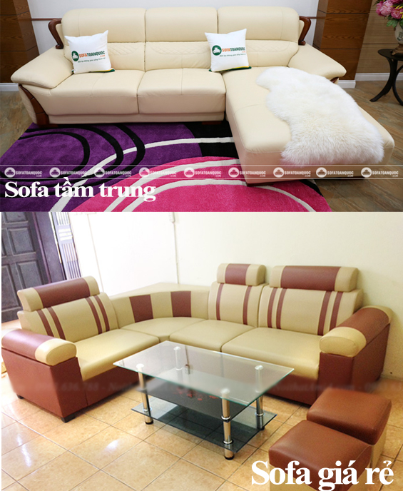 so sánh sofa giá rẻ và sofa trung bình