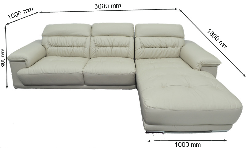 Sofa da nhập khẩu mã QV-F1621T-1