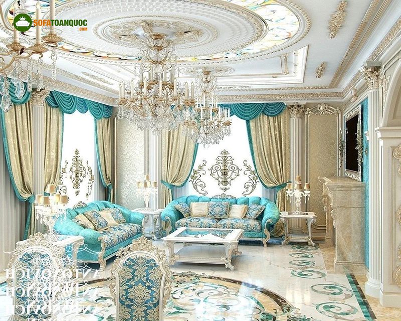 ghế sofa luxury phong cách hoàng gia