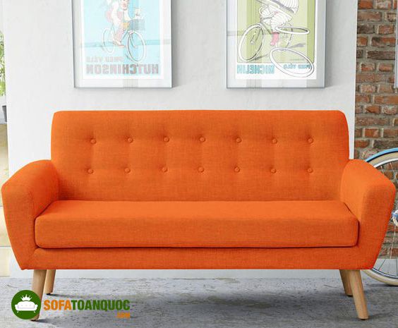 ghế sofa màu cam đơn giản
