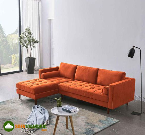 sofa góc màu cam đẹp