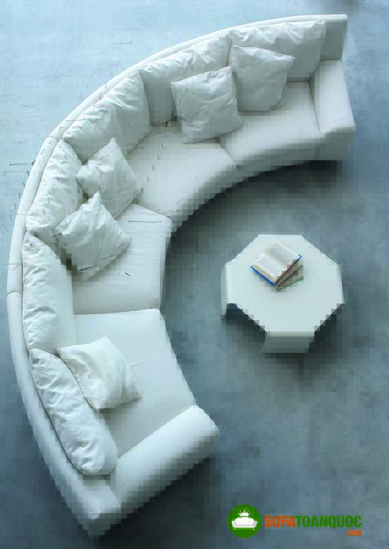 ghế sofa hình vòng cung