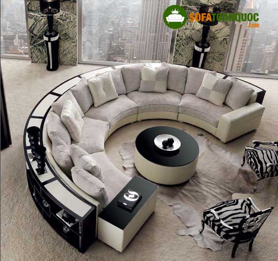 sofa cong hình vòng cung