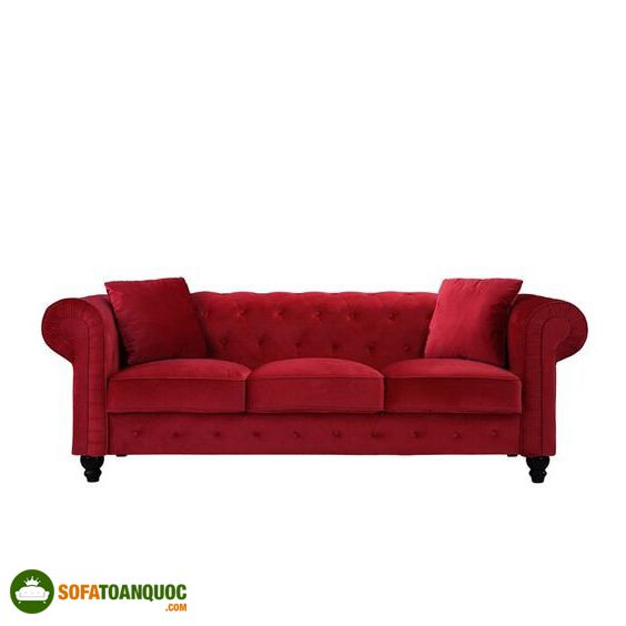 ghế sofa tân cổ điển màu đỏ đẹp