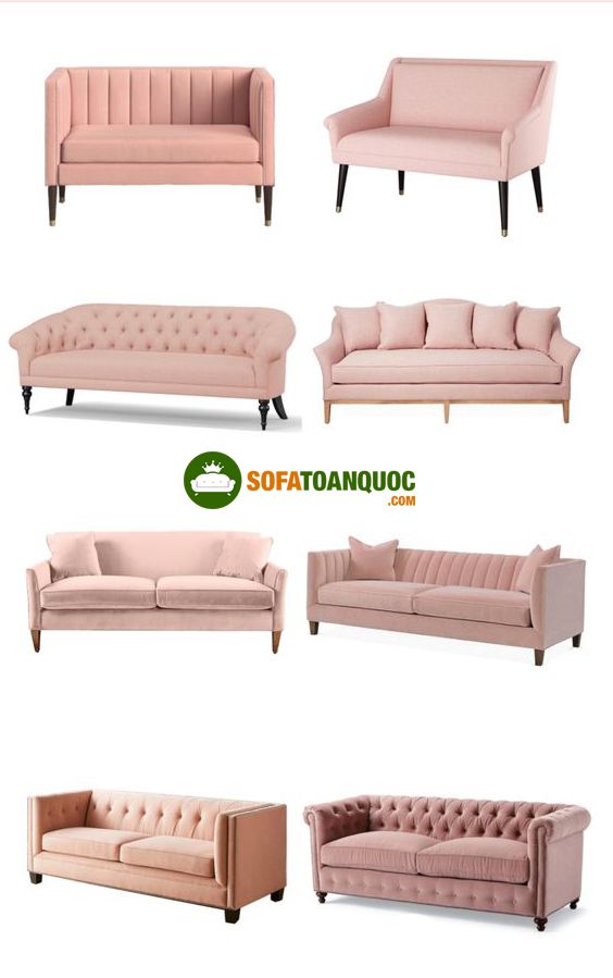 ghế sofa màu hồng cánh sen