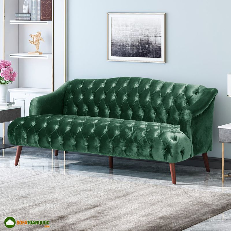 sofa xanh lá cây hiện đại