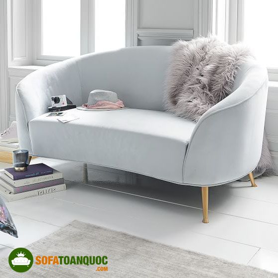 sofa dài 1m8 màu xám trắng