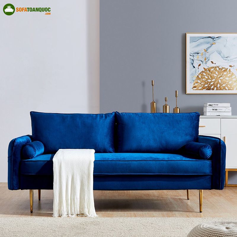 ghế sofa mầu xanh navy