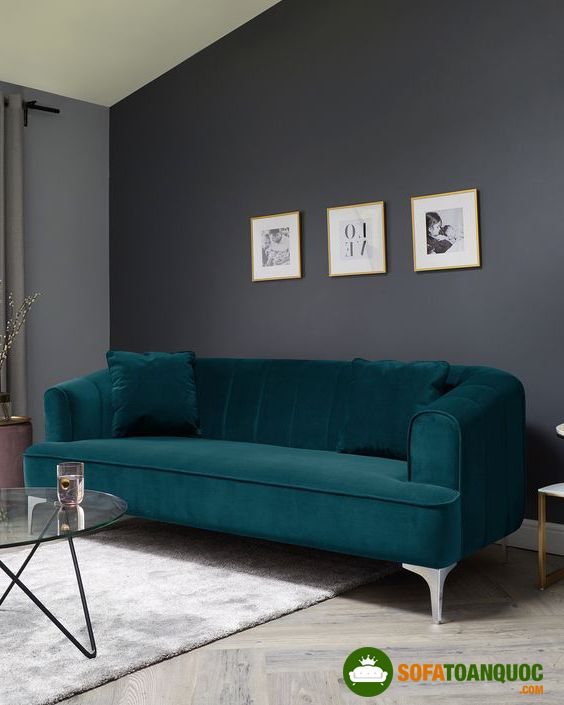 ghế sofa màu xanh ngọc đẹp hiện đại