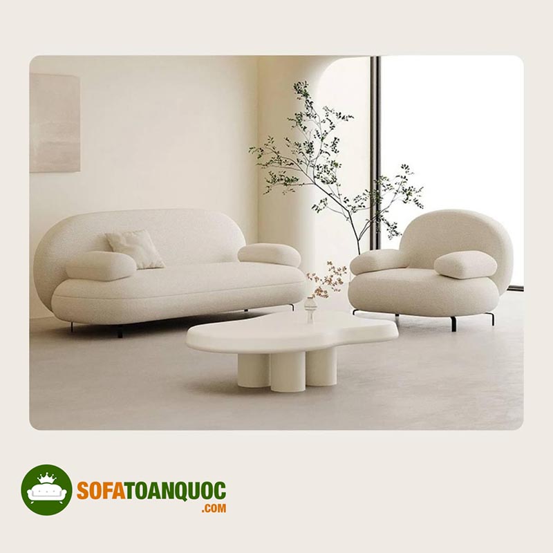 ghế sofa cong dạng băng nhỏ