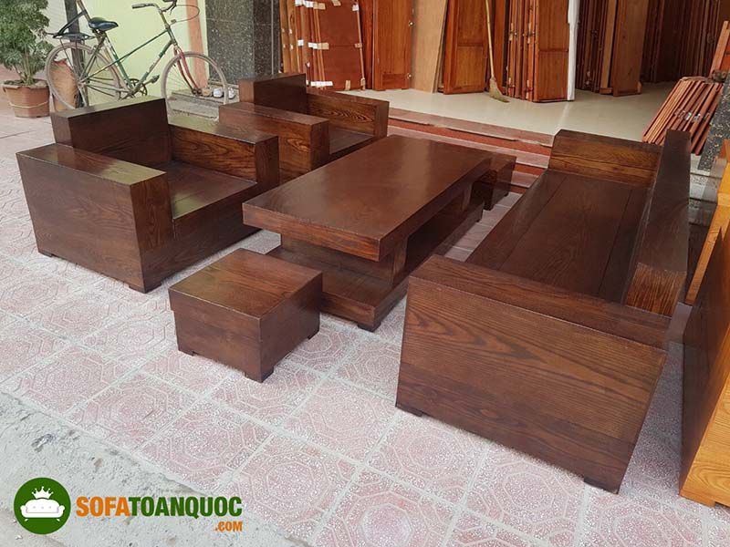 sofa nguyên khối gỗ