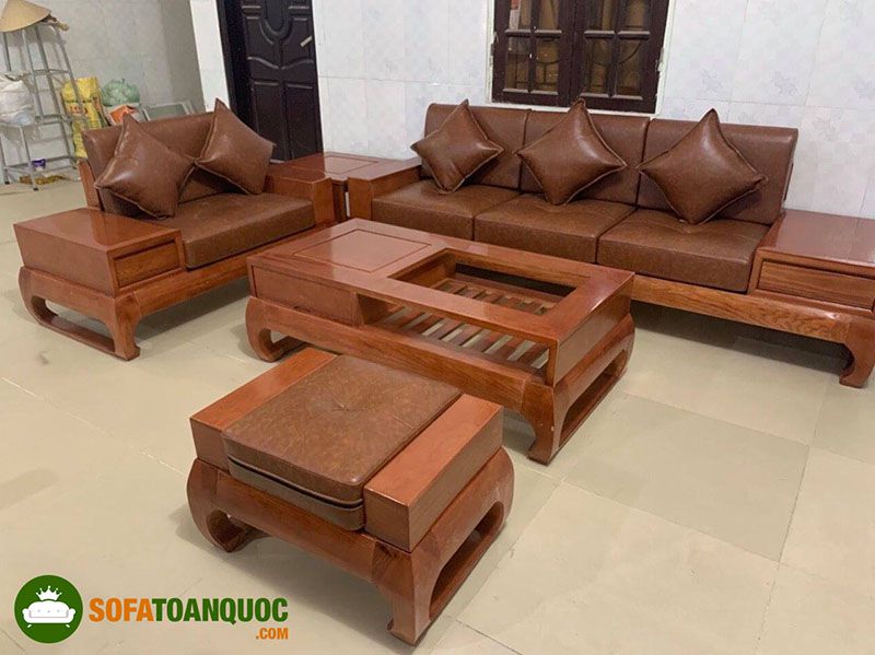 bộ bàn ghế sofa gỗ xoan đào