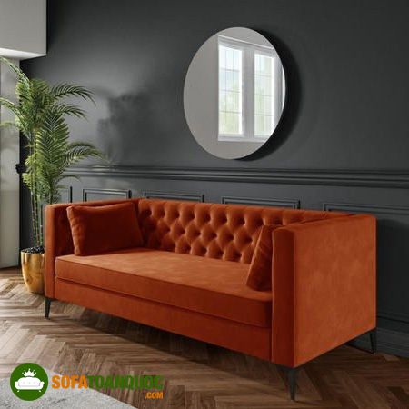 ghế sofa màu cam văng dài