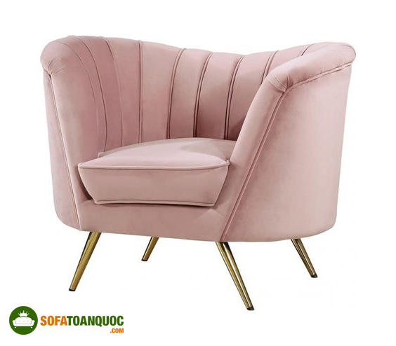 ghế sofa màu hồng dạng ghế đơn
