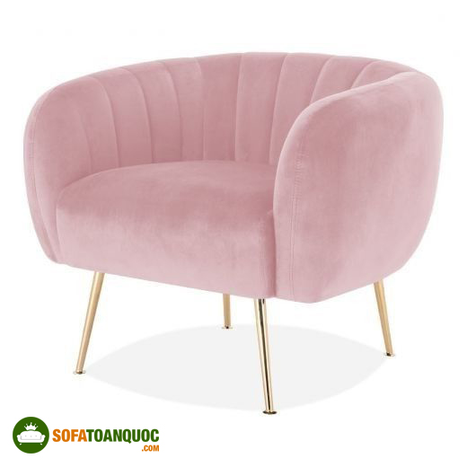 ghế sofa màu hồng dạng ghế đơn
