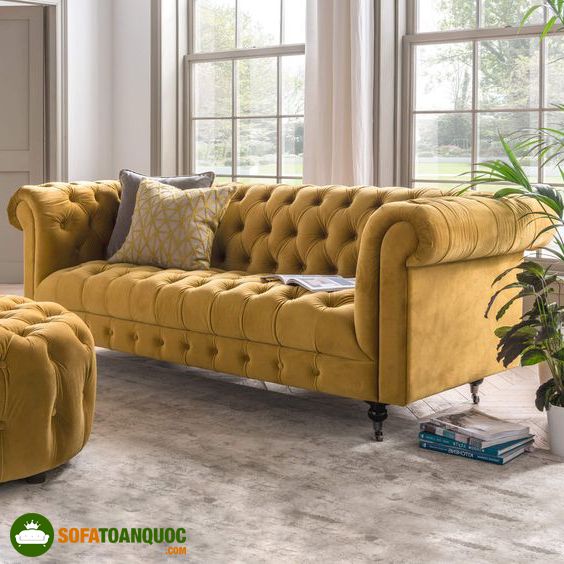 sofa màu vàng đất đẹp