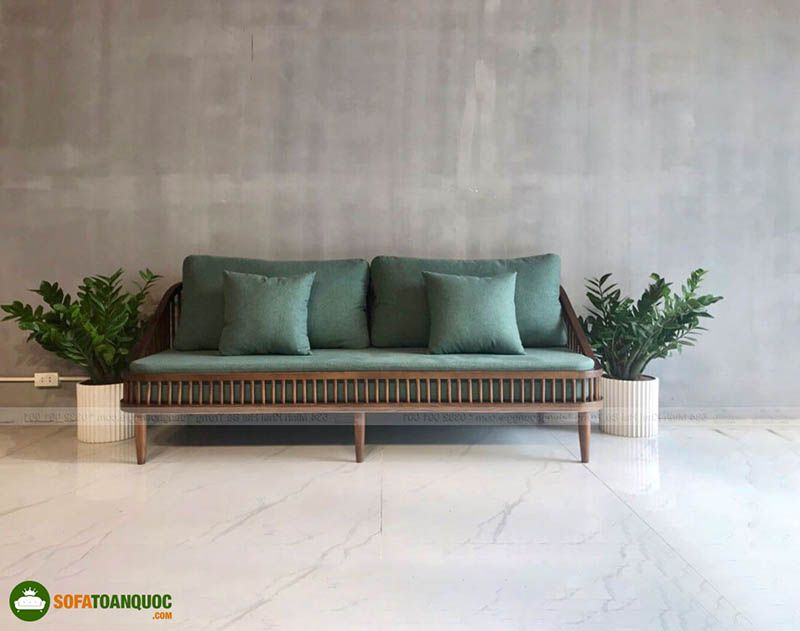 mẫu ghế sofa hiện đại nan gỗ