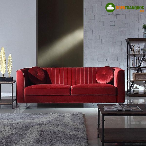 sofa văng màu đỏ đẹp