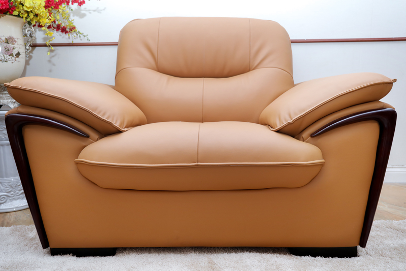 sofa đơn màu da bò