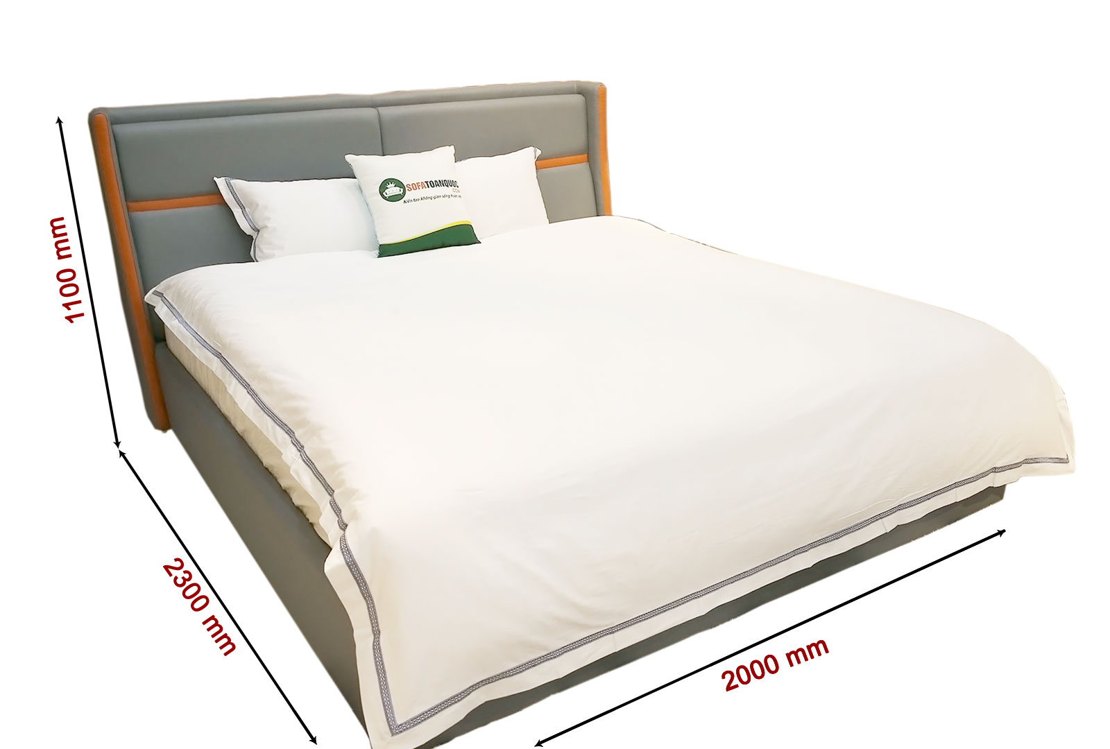 Giường ngủ bọc da mã MG01