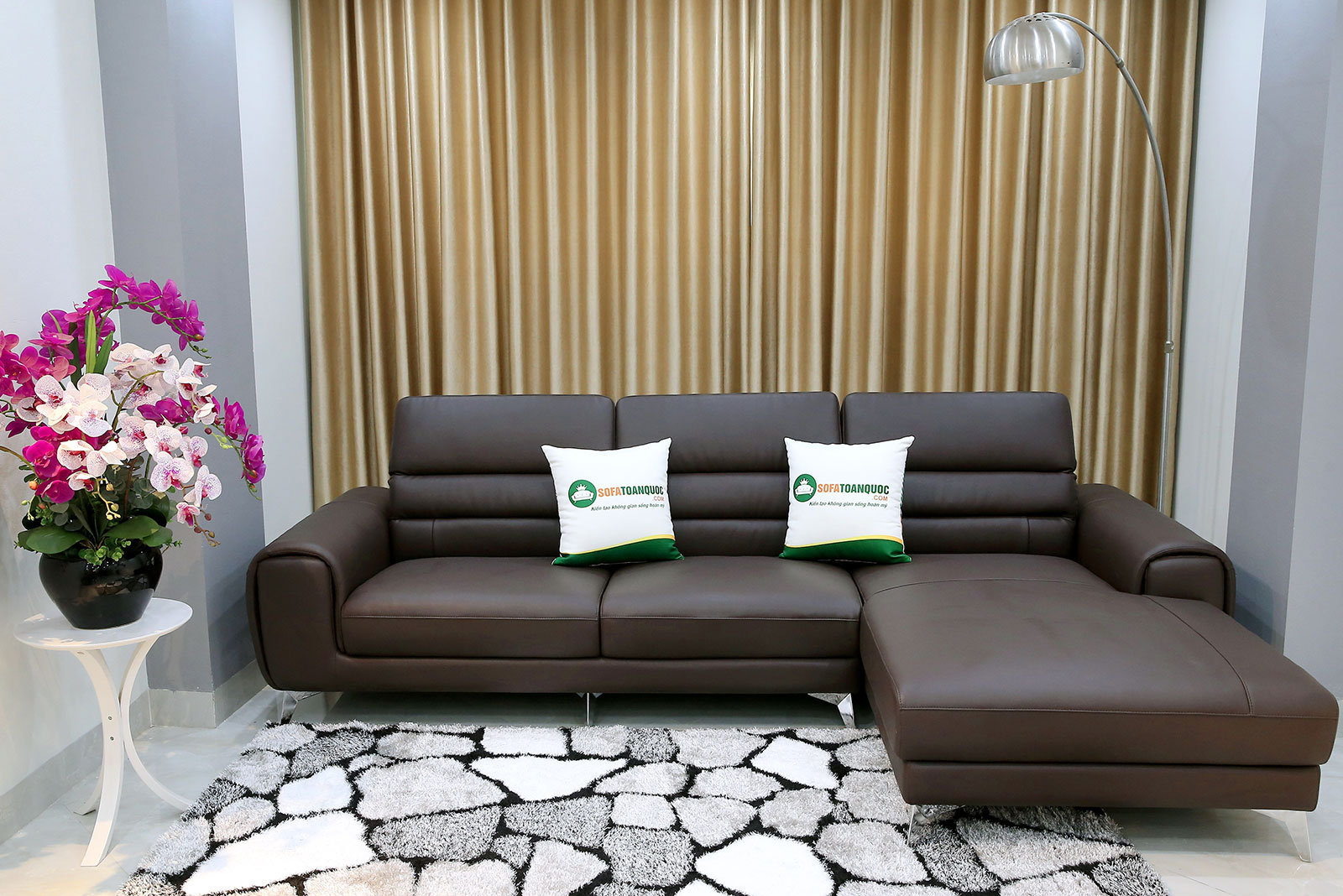 Sofa da phong cách hiện đại mã m14b