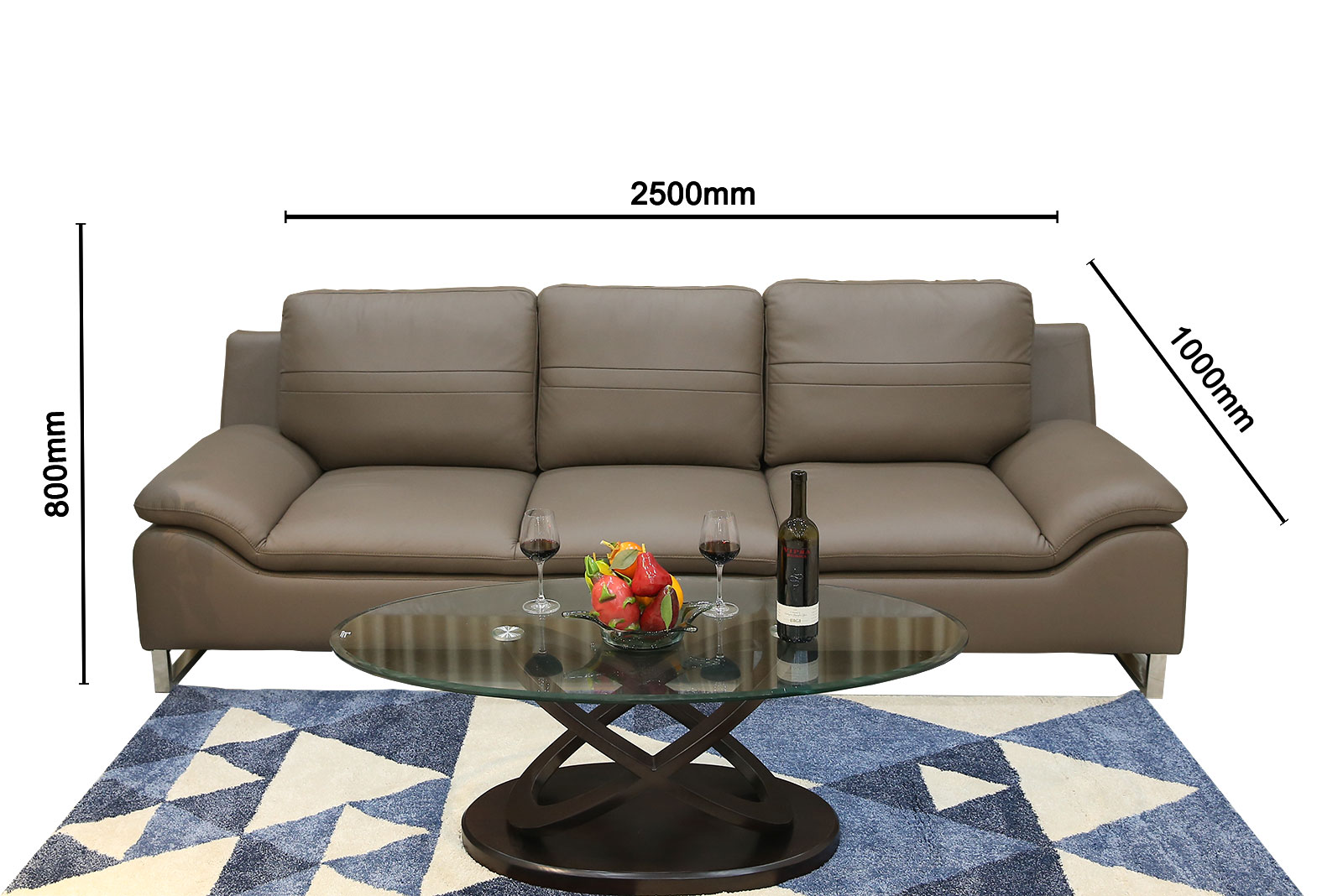 Sofa văng đơn dài tựa rời kích thước 2m5 mã 200