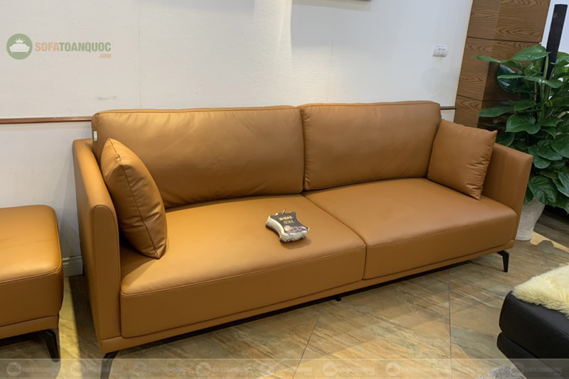 Ghế sofa văng dài chia 2 chỗ màu da bò 2m2 mã 192-1