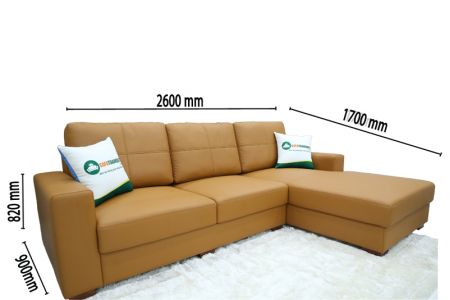 Mẫu sofa màu da bò bọc da Boss Ý mã M13