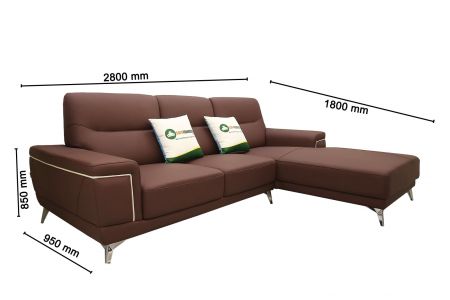 Sofa da màu đỏ mận bọc da cao cấp mã M19