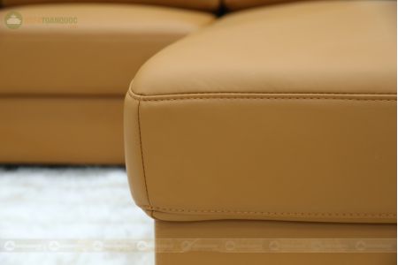 Mẫu sofa màu da bò bọc da Boss Ý mã M13