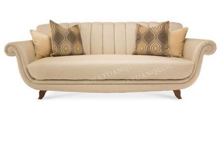 Ghế sofa văng bọc nỉ nhỏ đẹp kiểu dáng cổ điển sang trọng mã 31-1